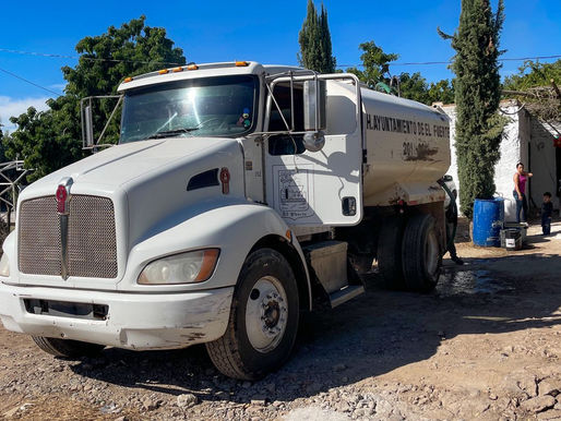 JAPAF responde con servicio de pipas ante falla en equipo de bombeo.