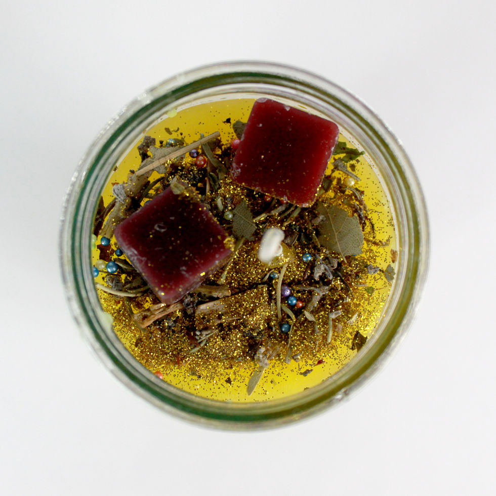 Vela espiritual Comisión Gitana utilizada en rituales de justicia y protección