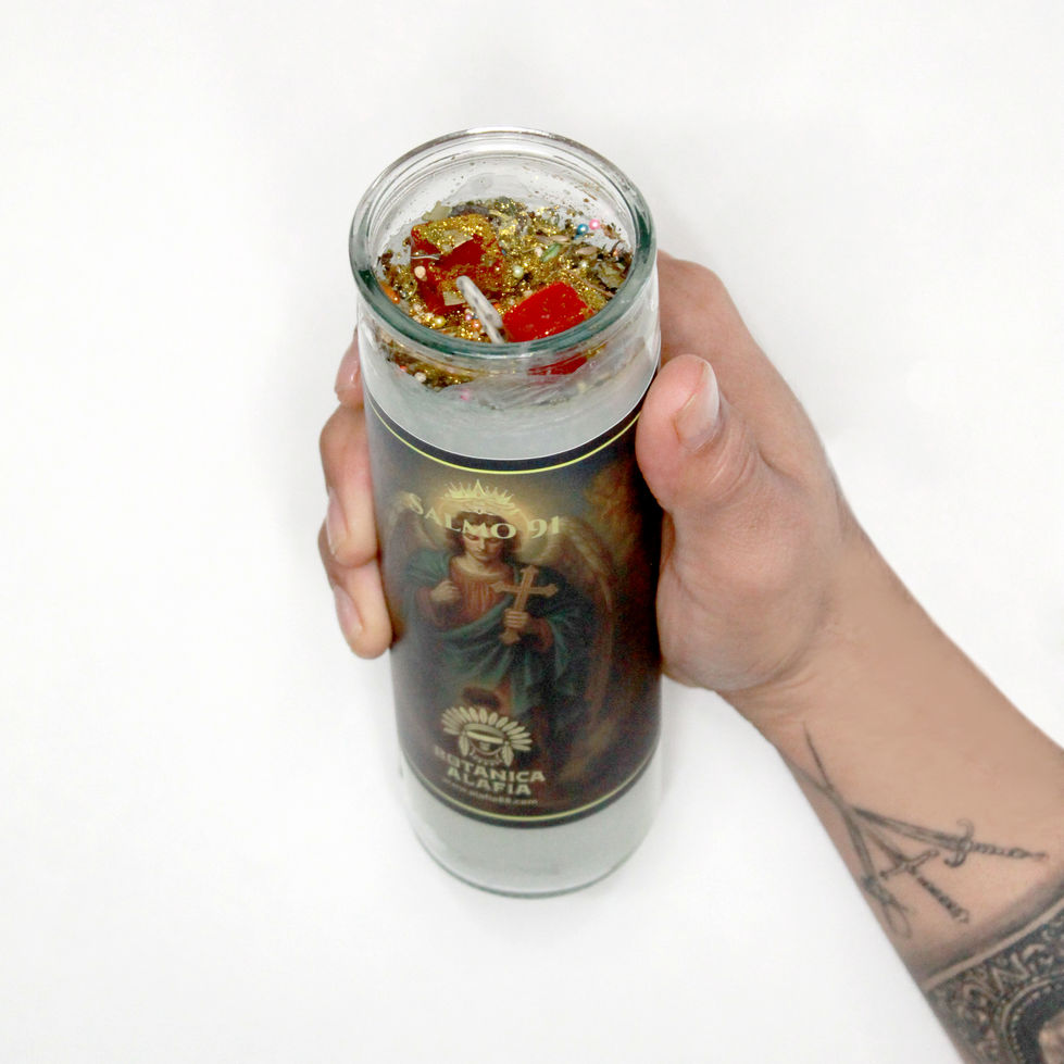 Vela Salmo 91 de Botanica Alafia para protección espiritual y paz