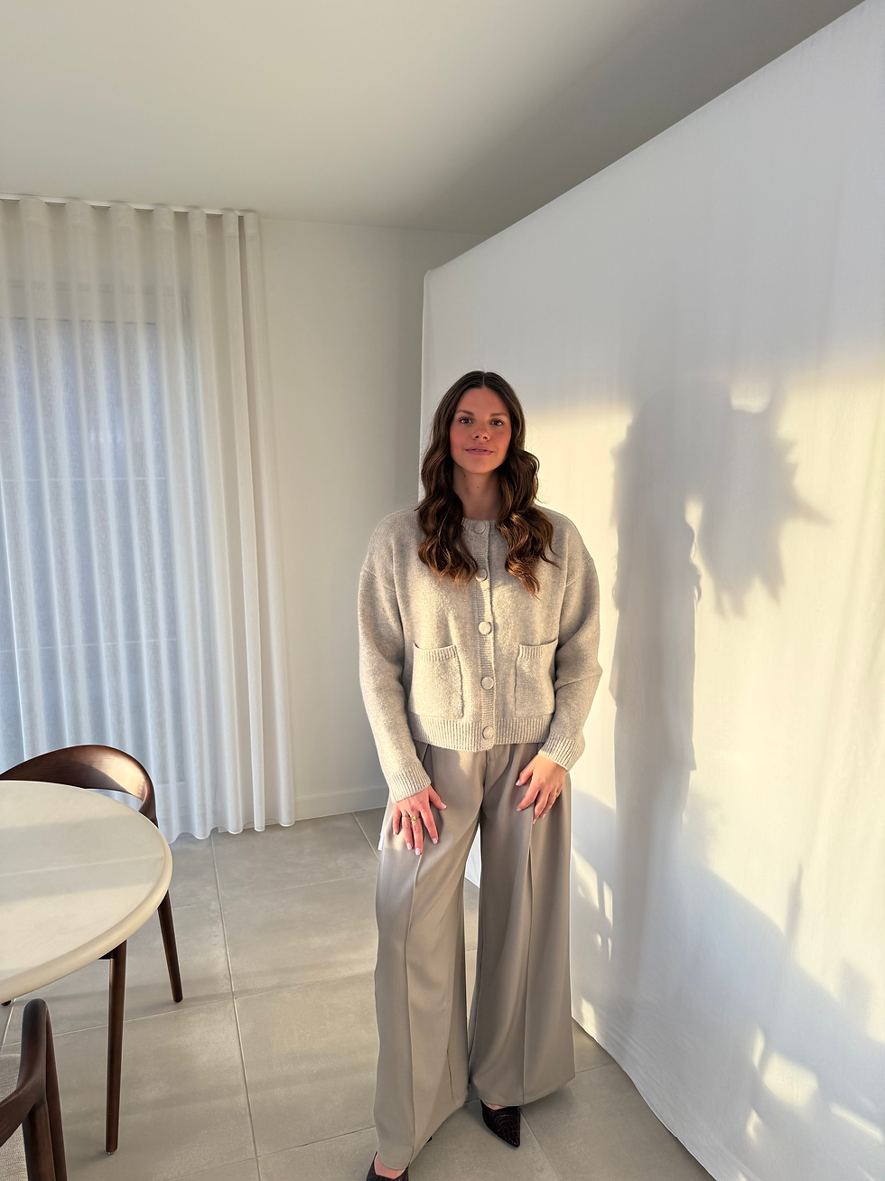 Thumbnail: Thea cardigan taupe 