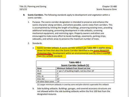 Determining Scenic Resource Setbacks in Portland