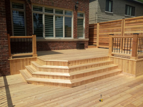 Cedar deck and stairs