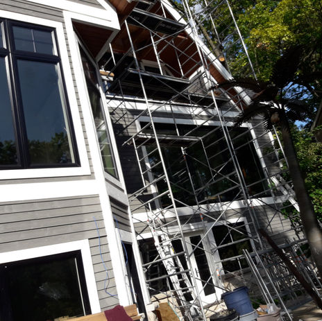 Scaffolding exterior siding