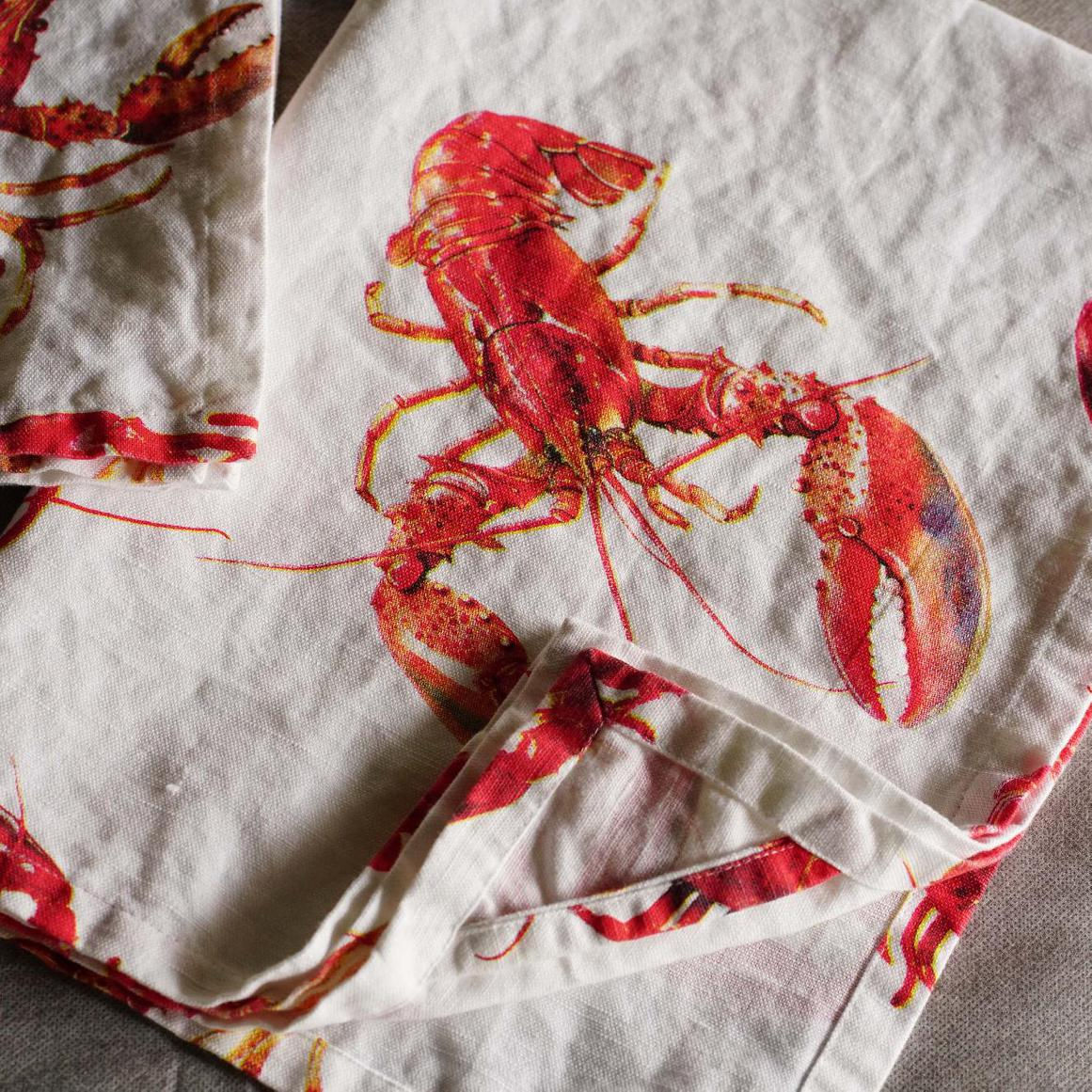 Como Lobster Tea Towels -  Set 2