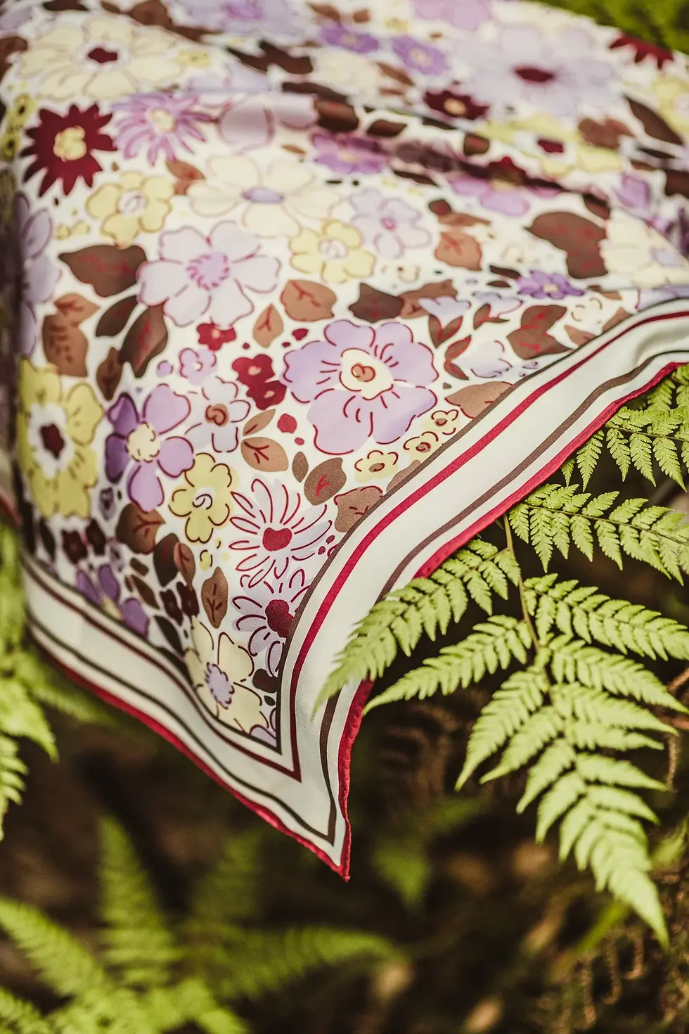 Thumbnail: Wild Flower In Butter Panache Scarf