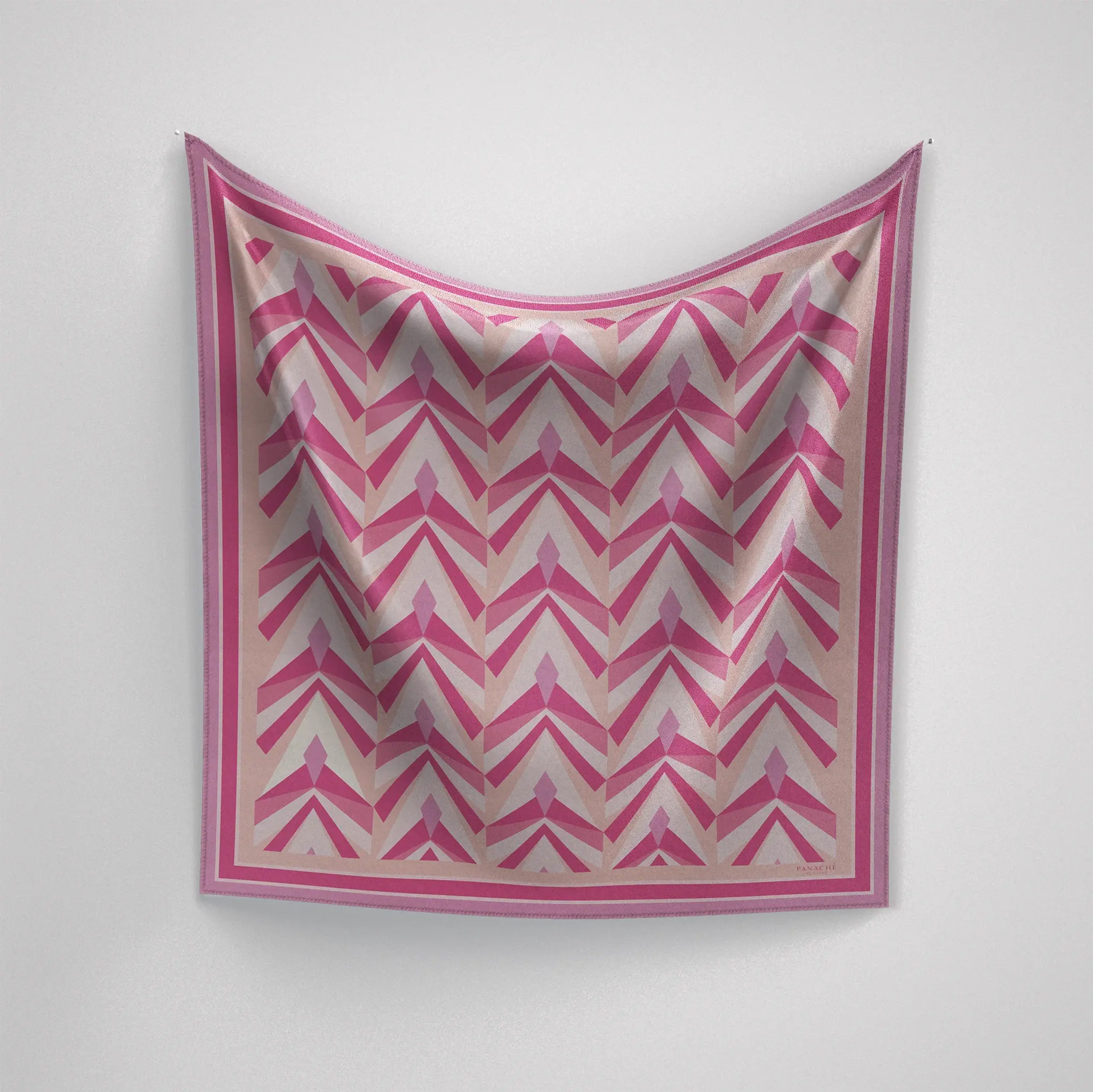 Geometrical illusion in Pink - Panache Scarf
