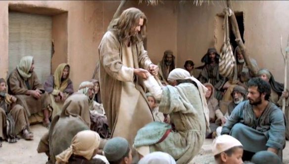 Brought to Jesus' feet
