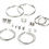 Thumbnail: 9 Pairs combo Fashion  earrings in Golden & Silver Variants