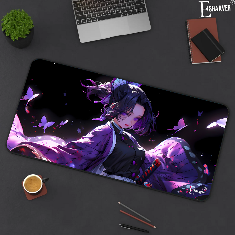 Thumbnail: Demon Slayer Anime zenitsu agatsuma Extended Mousepad/Desktop Mat