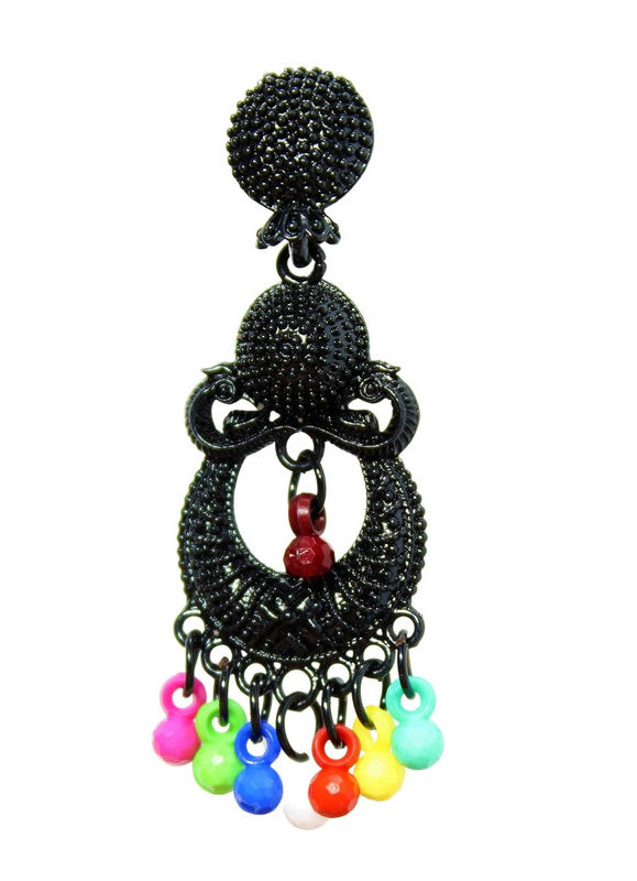 Thumbnail: Z Black Jhumka earrings for Party/Wedding/Occasions/Festive/Traditional -1 Pair