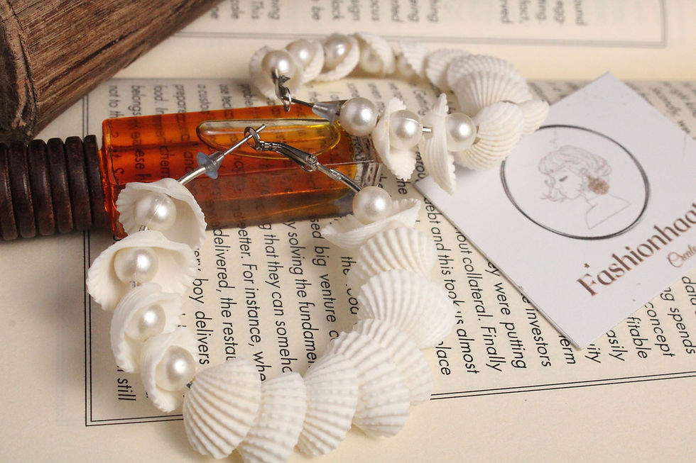 Thumbnail: Round Hoops White Kowri Ethnic & Fashion earrings