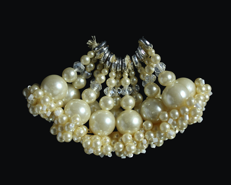 Cream Moti Tassel For suit Kurtis Gown Saree Blouse Dupatta Lehenga 6 Pairs