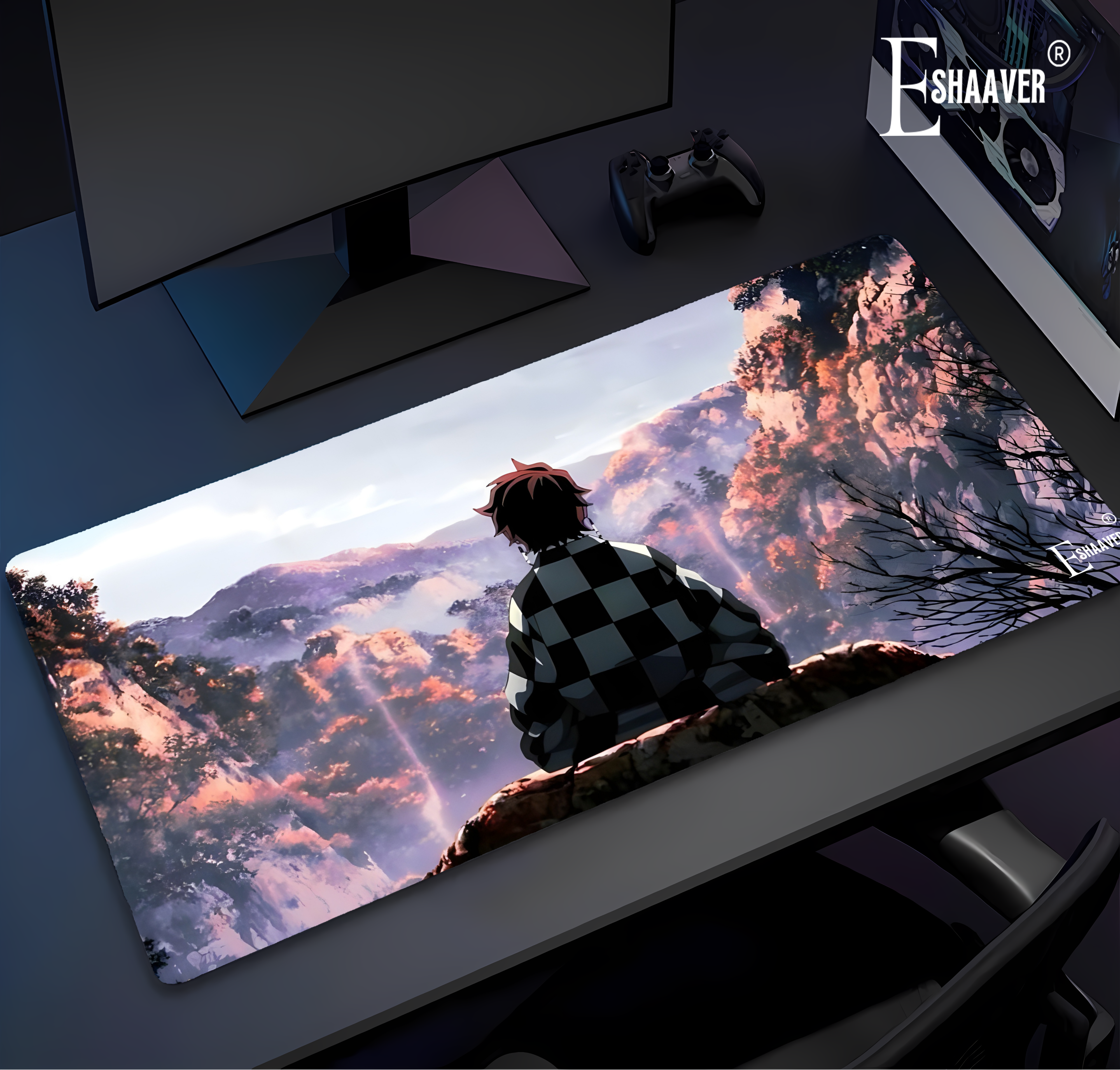 Demon Slayer Anime Tanjiro Extended Mousepad/Desktop Mat
