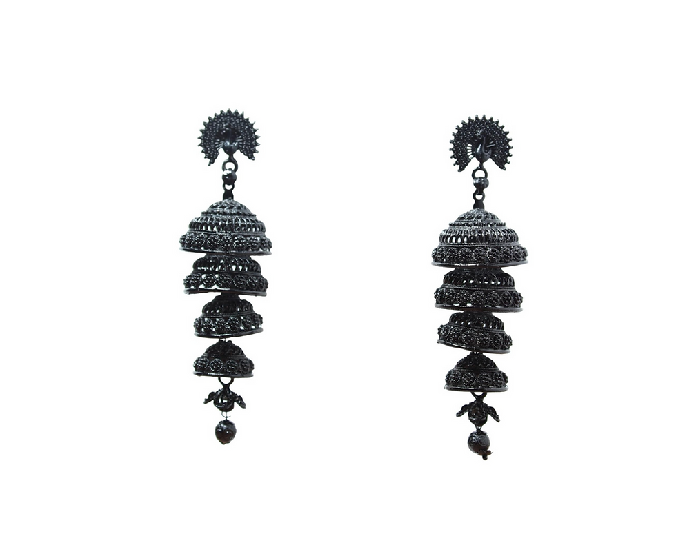 Z Black Jhumka earrings for Party/Wedding/Occasions/Festive/Traditional -1 Pair