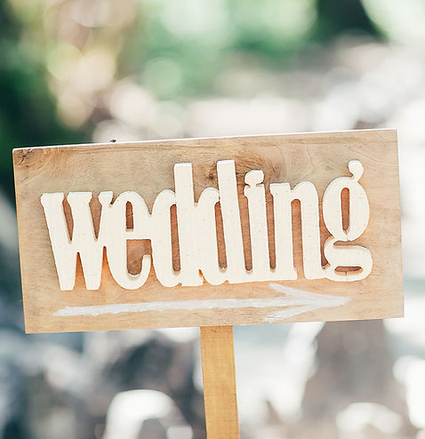Wedding Sign Outdoors