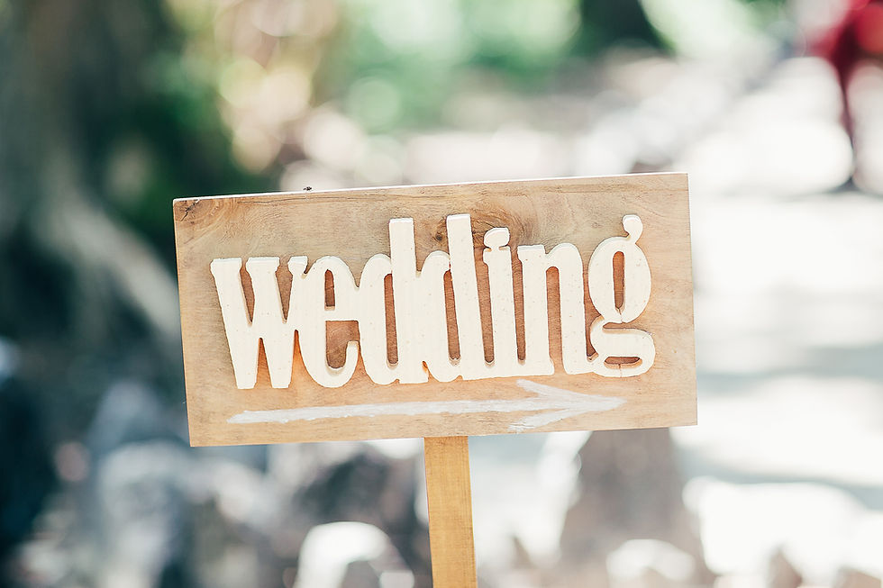 Wedding Sign Outdoors