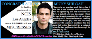Micky booked a guest star role! Werk!