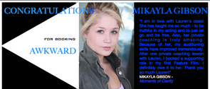Mikayla Gibson books Awkward! Way to go!