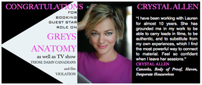 Guest Star Crystal was Grey-teful for the opportunity!