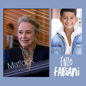 Enzo Fabiani is one of our youngest clients and just booked a challenging role on MATLOCK right off tape! His dad is great at prepping him for his sessions and he takes direction beautifully! 