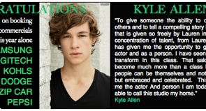 Kyle booked more commercials this year than fingers on one hand!!
