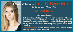 I'm sure Lexi will always REMEMBER working with James Franco!