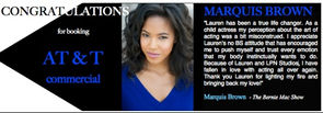 Marquis booked an AT&T commercial!