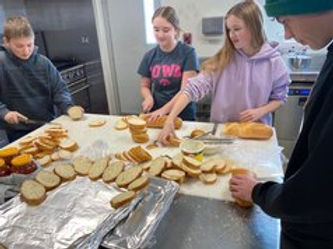 youth group making cookies
