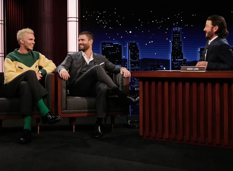 Nicholas Hoult et David Corenswet au Jimmy Kimmel Live