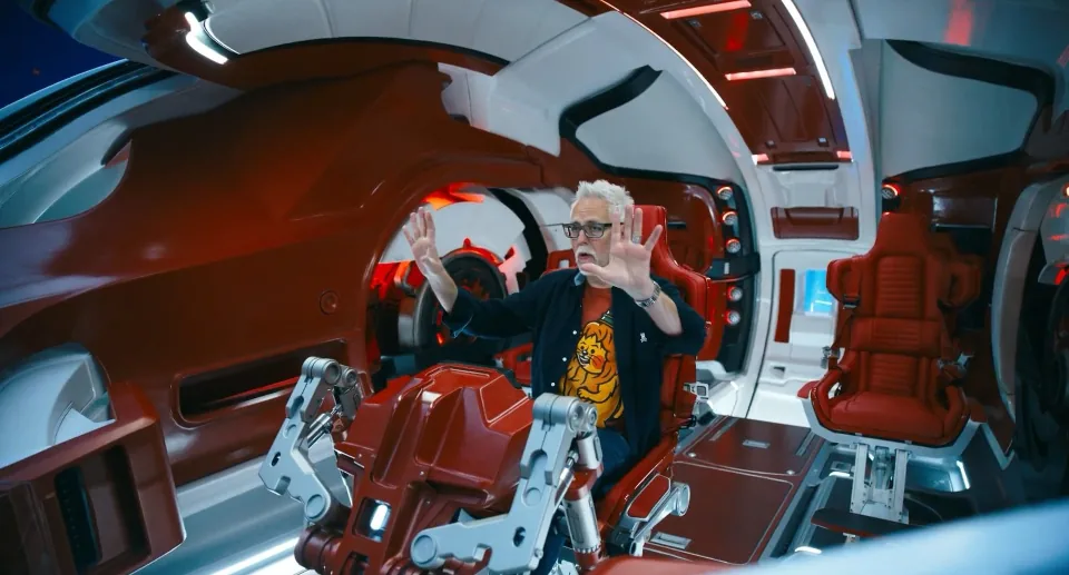 James Gunn sur le tournage