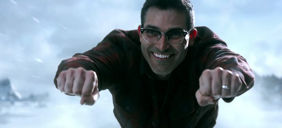 Clark Kent en plein vol