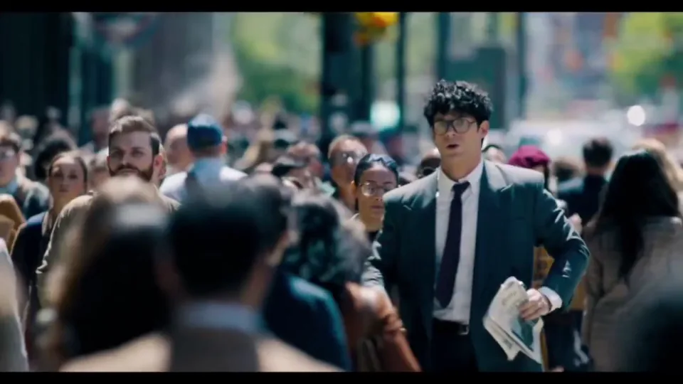 Clark Kent dans les rues de Metropolis