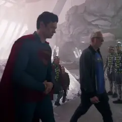 David Corenswet avec James Gunn (Tournage)