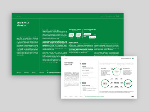 Páginas del reporte de sostenibilidad Cial Alimentos 2023