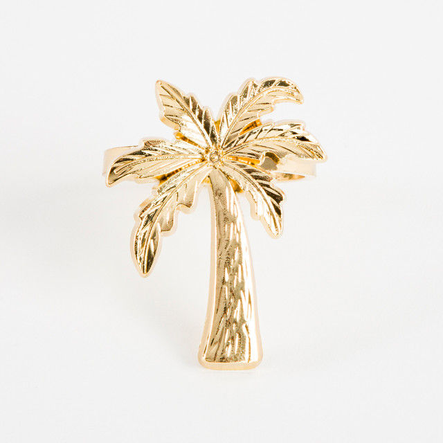 Gold Palm Napkin Ring