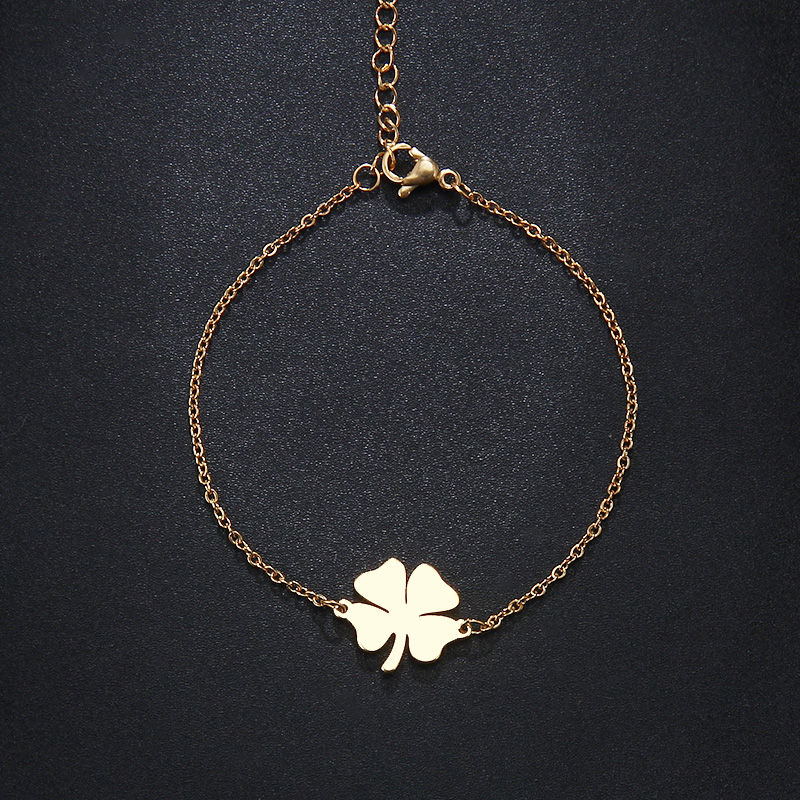 Miniatura: DOTIFI For Women Stainless Steel Bracelet  Lucky Clover Gold Color Pulseira Femi