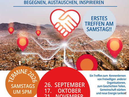Freiwilligentreffen am Samstag, 26. September um 17 Uhr