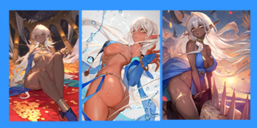サムネイル： ダークエルフポストカードセット 5種
