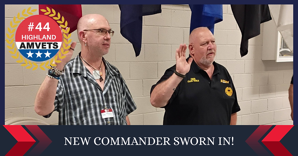 Highland AMVETS Post 44 April Meeting Recap: New Commander Craig Thiele Elected!