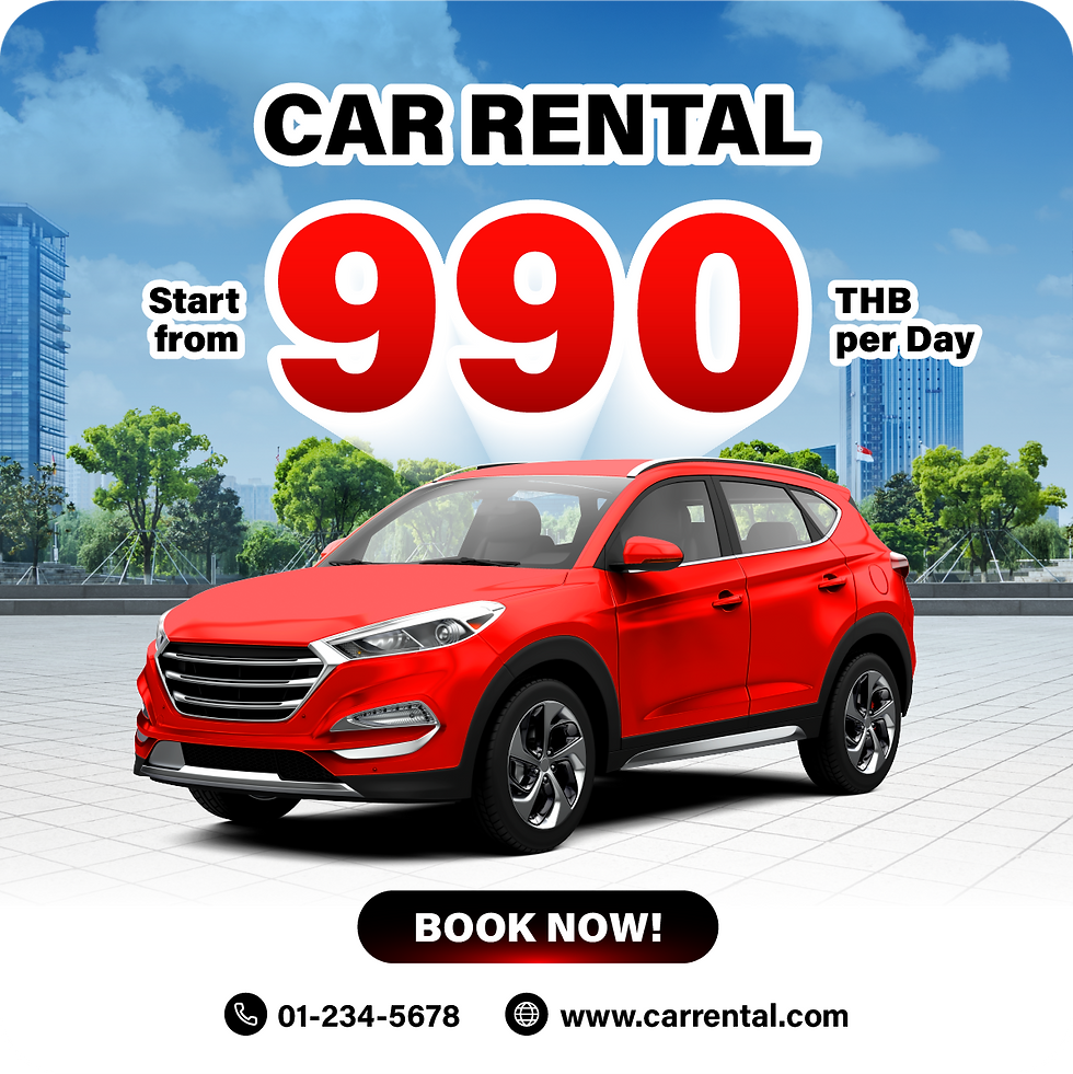 วิเคราะห์ Banner โปรโมท Car Rental: ตัวอย่างงานออกแบบที่มือใหม่เรียนรู้ได้