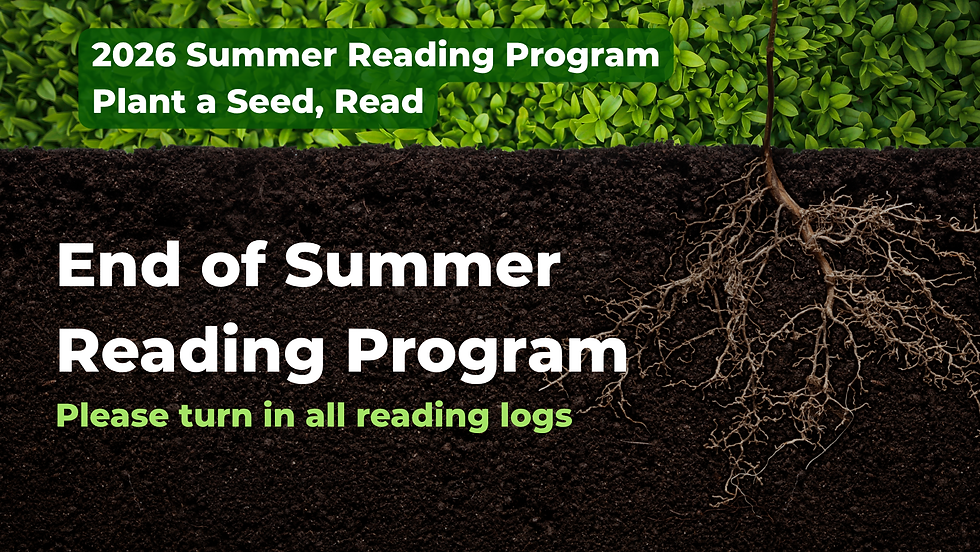 End of Summer Reading Program