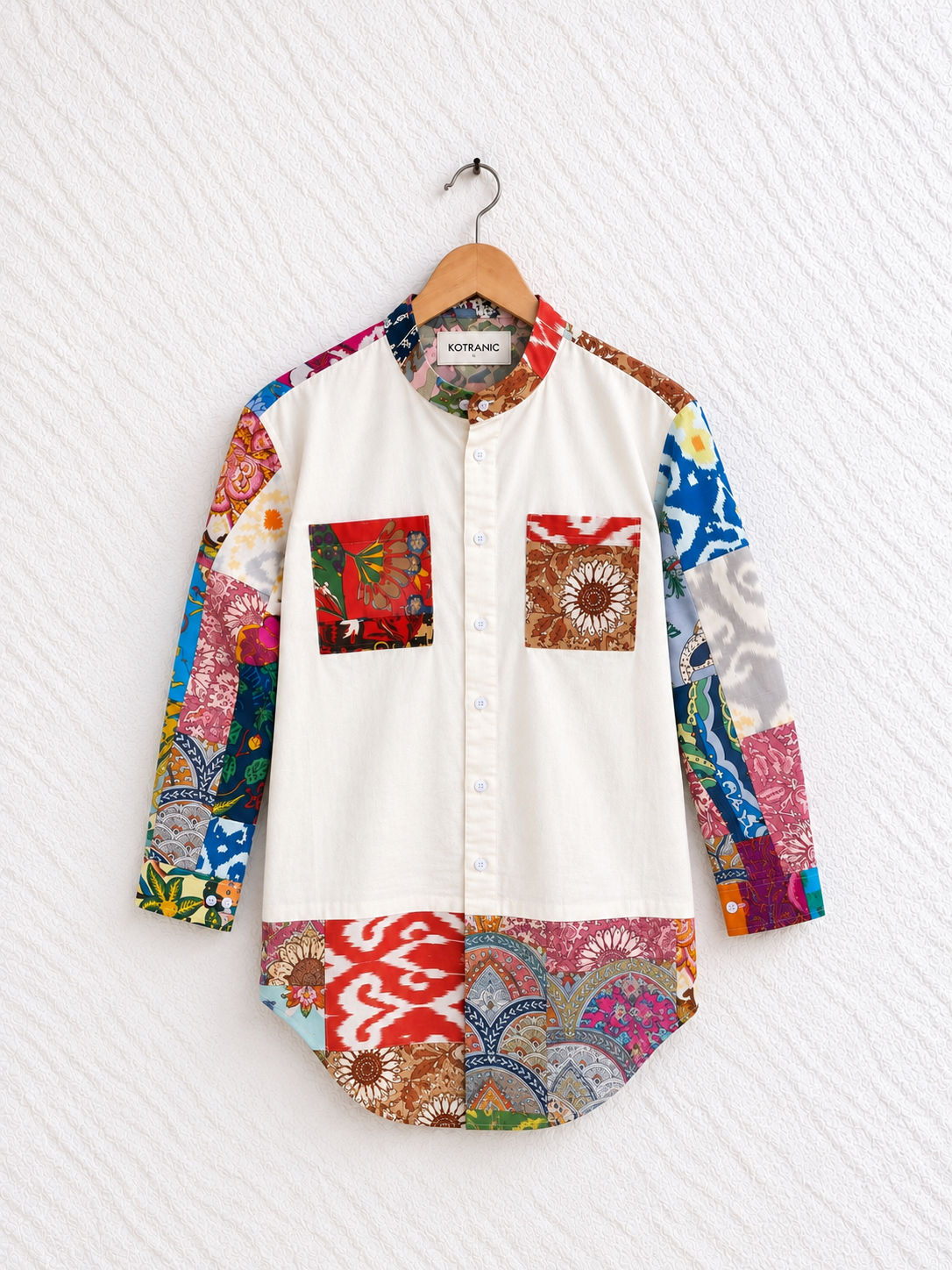 Artisanal Fusion Patchwork Cotton Kurta