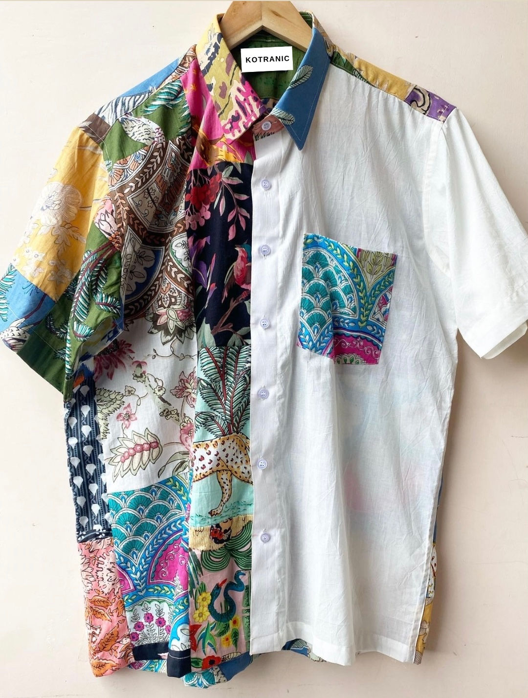 Half & Half Patchwork Shirt