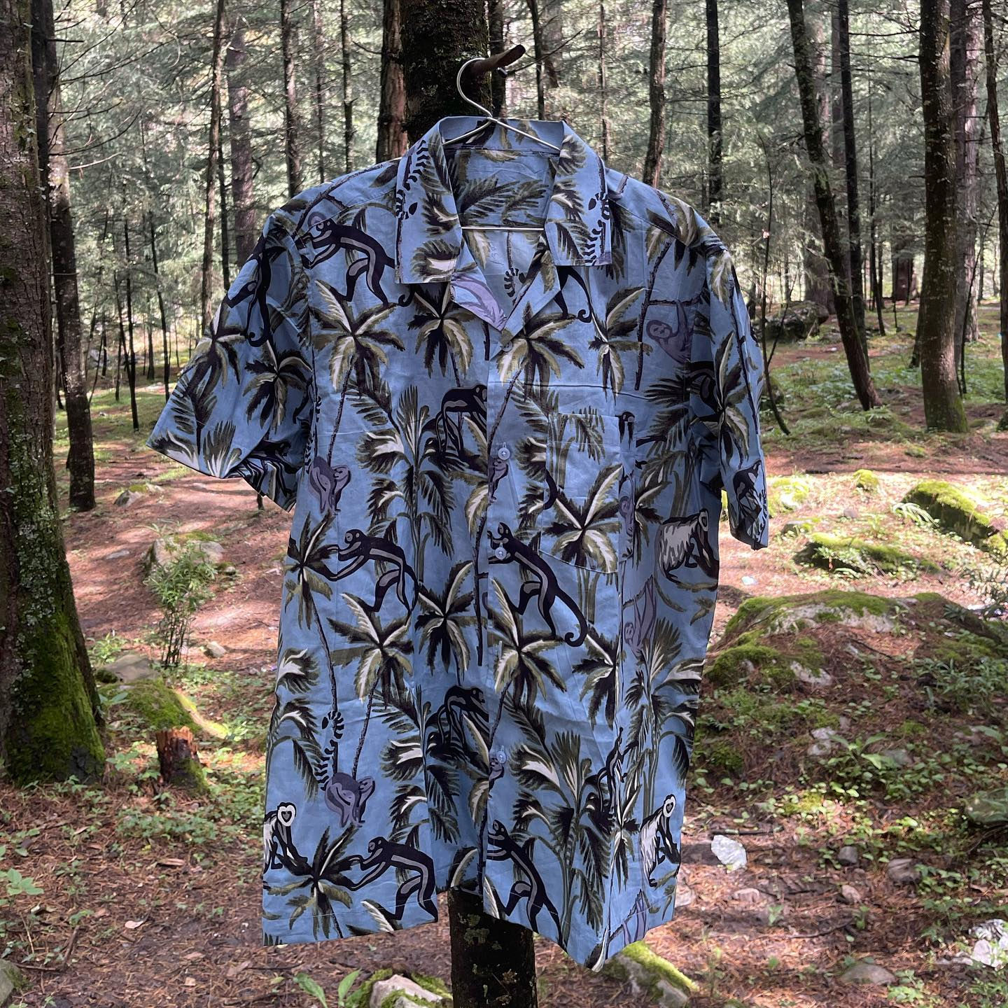Blue Monkey Safari Shirt