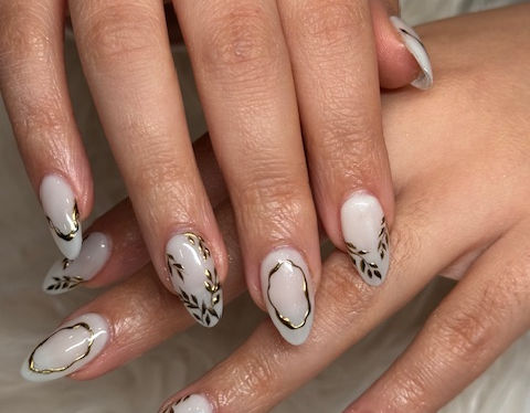 Acrylic 3D Chrome Nails Downtown Chicago
