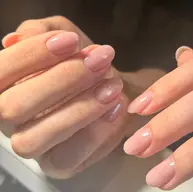 Meticulous and clean minimalist nude gel manicure created using the precise Russian dry e-file technique at 312 Nails & Spa River North Chicago.