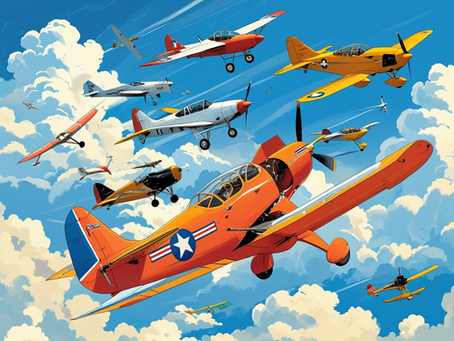 many kit planes in the air