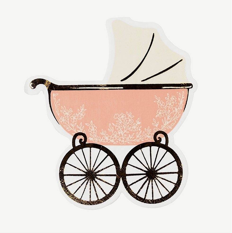Thumbnail: Baby Carriage Beverage Napkins