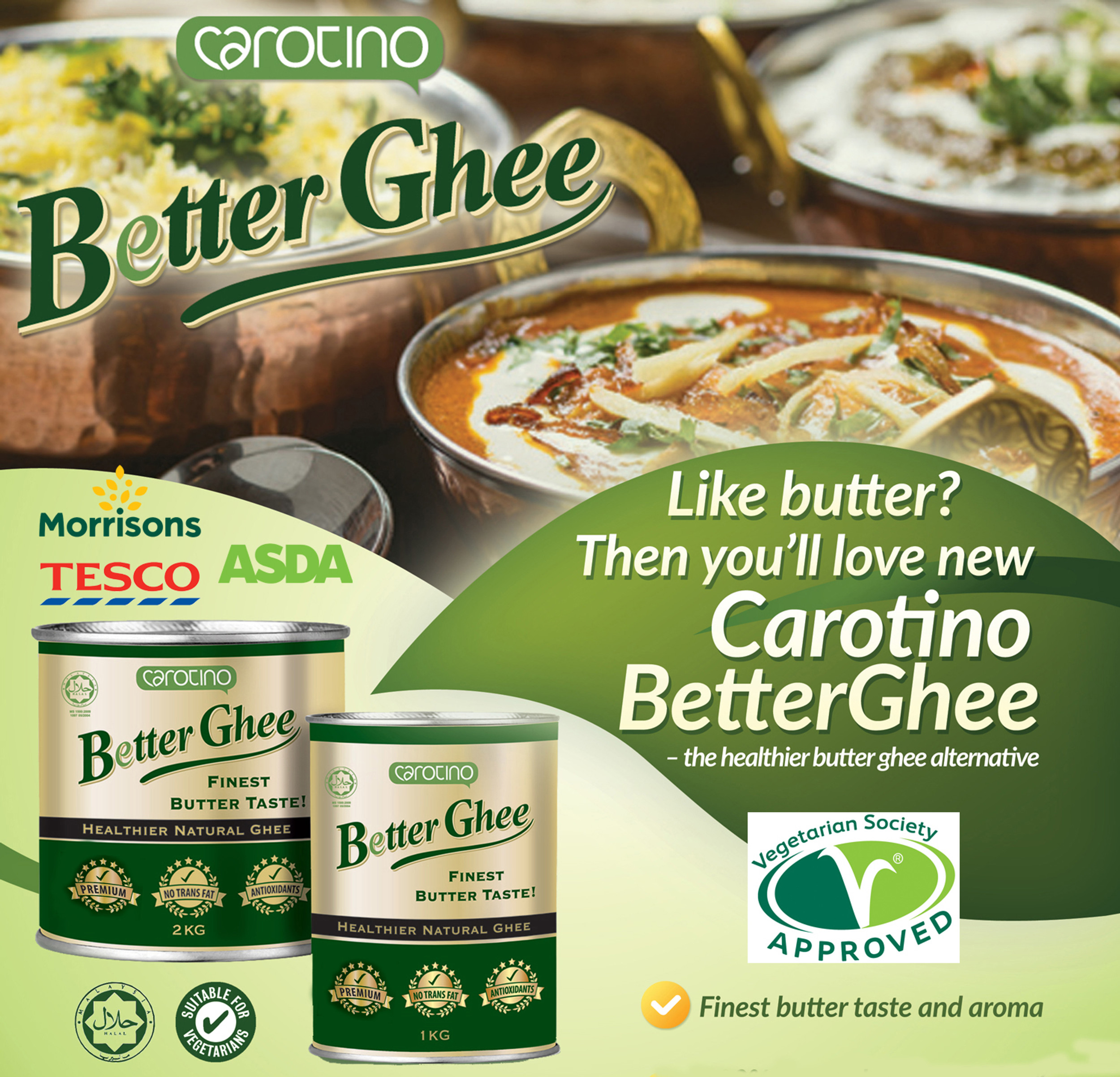 Butter ghee alternative Carotino BetterGhee, UK