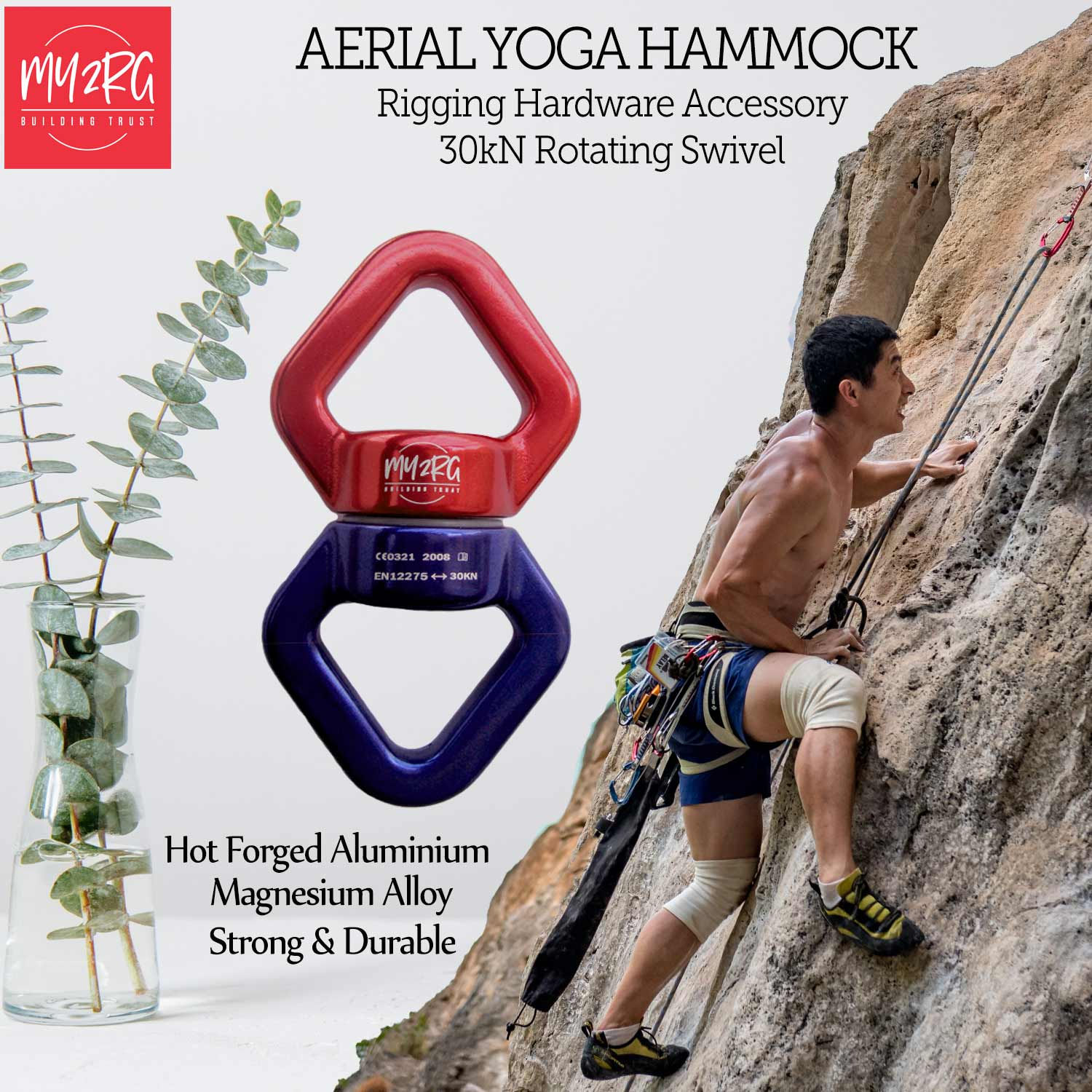 30kN, Aluminum , 360 deg Rotational Device Swivel